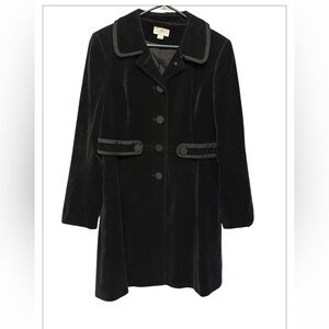 ANN TAYLOR BLACK VELVET COAT